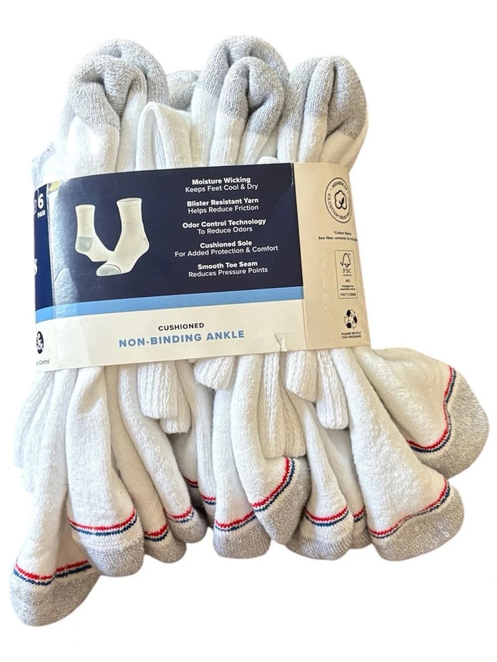 Mediocre - Men's Non-Binding Ankle Socks, 6-Pairs - Size: XL